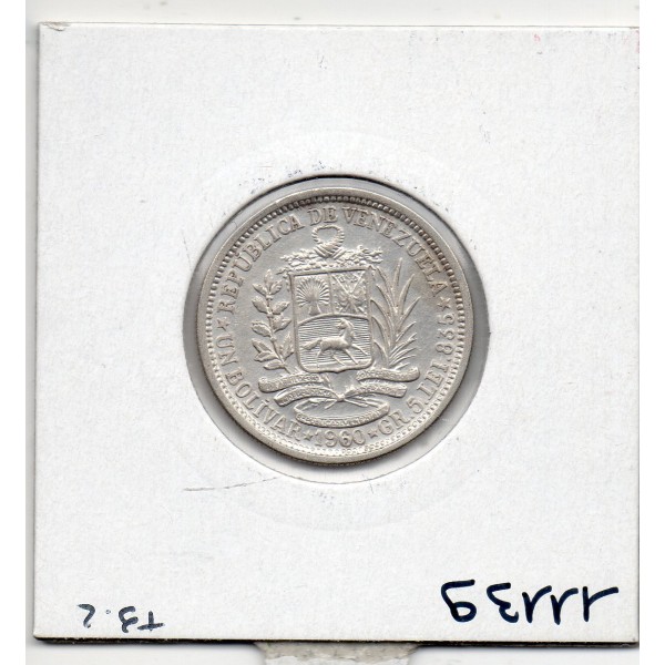 Venezuela 1 Bolivar 1960 TTB, KM Y37a pièce de monnaie