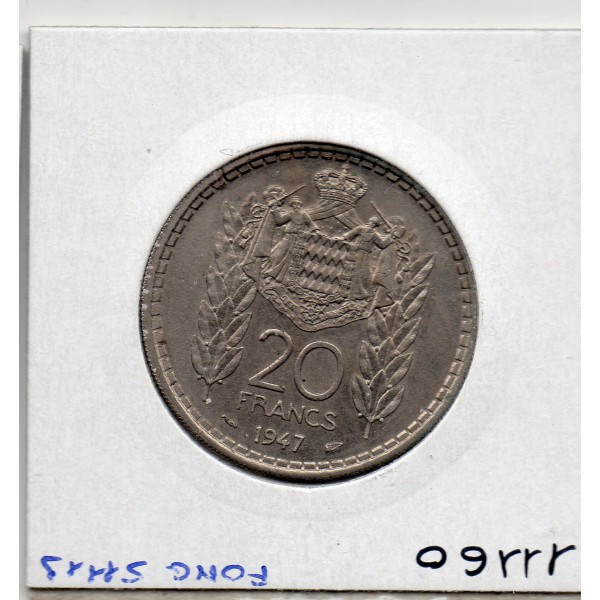 Monaco Louis II 20 francs 1947 Sup, Gad 137 pièce de monnaie