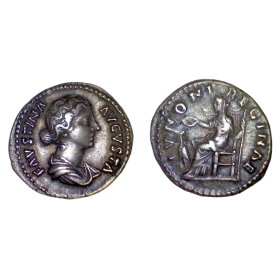 Denier de Faustine II la jeune (161-175) RIC.698 IVNONI REGINAE, Rome