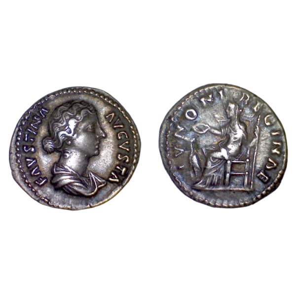 Denier de Faustine II la jeune (161-175) RIC.698 IVNONI REGINAE, Rome
