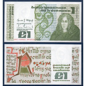 Irlande P.70c, Neuf Billet de 1 pound 1982-1987 Reine Maeve