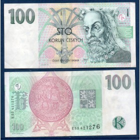 Republique Tchèque P.18c, TTB Billet de 100 Korun 1997 série E
