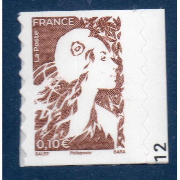 Autoadhésifs 2529 Marianne de l'Avenir 0.10€ marron Neuf