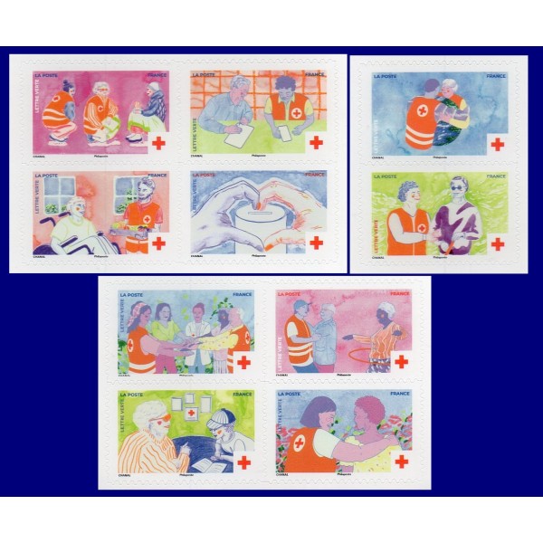 Autoadhésifs 2554-2563 Croix-rouge Neufs