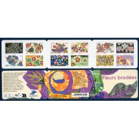 Carnet Commémoratif BC2576 Fleurs brodées Neufs