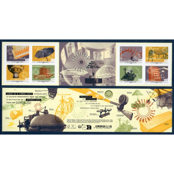 Carnet Commémoratif BC2588 Inventions françaises Neufs