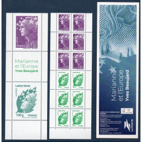 Carnet Yvert 1535 à composition variable 2024 Marianne et l'Europe Neuf