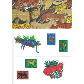 Bloc Souvenir 222A-222B Les Félins Neuf