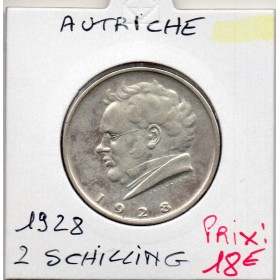 Autriche 2 Schilling 1928, Sup KM.2843 Schubert