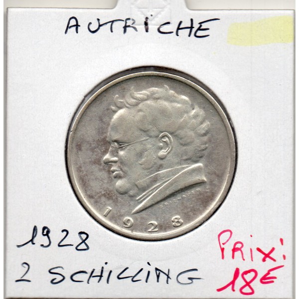 Autriche 2 Schilling 1928, Sup KM.2843 Schubert