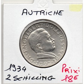 Autriche 2 Schilling 1934, Spl KM.2852 Dollfuß