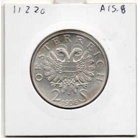 Autriche 2 Schilling 1936, Sup KM 2858 Eugen de Savoie