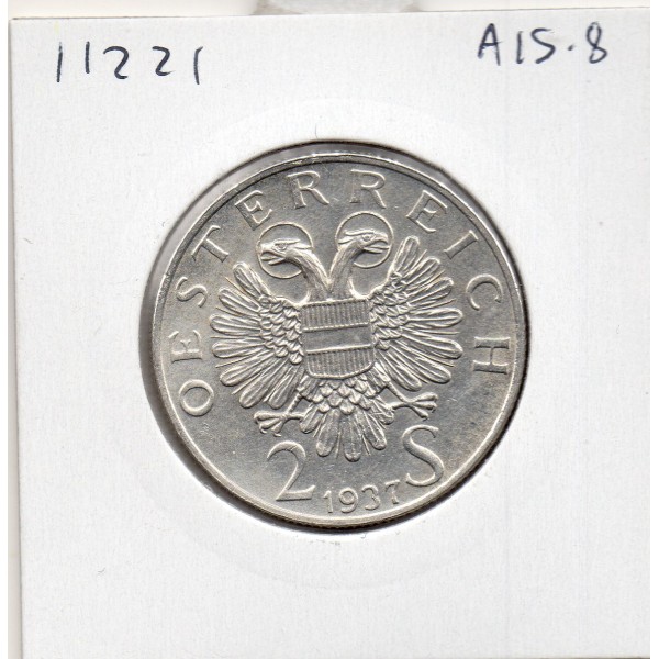 Autriche 2 Schilling 1937, Spl KM.2859 église St. Karl