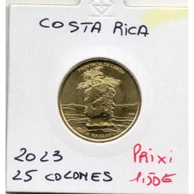 Costa Rica 25 Colones 2023 Spl, province de limon