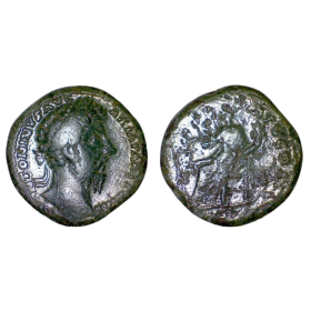 Sesterce de Marc Aurèle (168) RIC.962 Fortuna assise, Rome