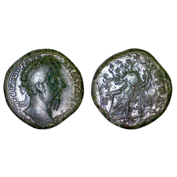 Sesterce de Marc Aurèle (168) RIC.962 Fortuna assise, Rome