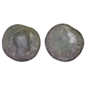 Sesterce de Marc Aurèle (164) RIC.861 Mars, Rome