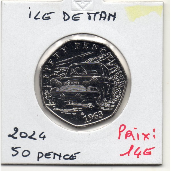 Ile de Man 50 pence 2024, Spl, 1963 1er rally de Manx