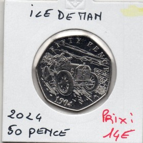 Ile de Man 50 pence 2024, Spl, 1904 1ere courses motorisé
