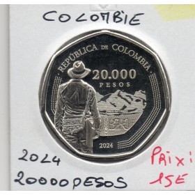 Colombie 20000 pesos 2024 FDC, KM.307 Guarniel, Carriel Antioqueno