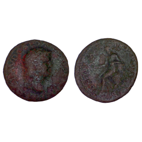 Semis large en cuivre de Néron (65), Ric.482 Rome assise, Lyon