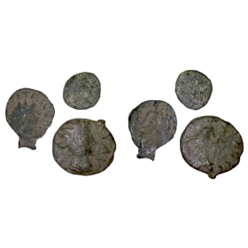 Lot 3 Imitations barbares Tétricus 1er ou autres empire des gaules