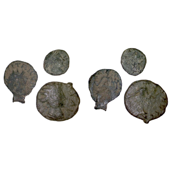 Lot 3 Imitations barbares Tétricus 1er ou autres empire des gaules