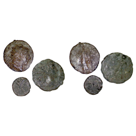 Lot 3 Imitations barbares Tétricus 1er ou autres empire des gaules