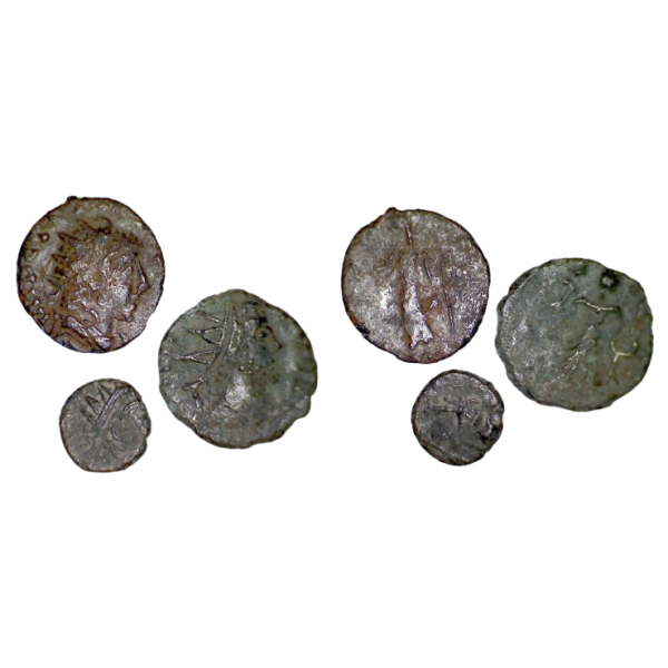 Lot 3 Imitations barbares Tétricus 1er ou autres empire des gaules