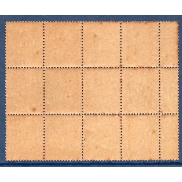 bloc de 12 timbres France Yvert No 125 Type Mouchon 15c Vermillon neuf ** et neufs*