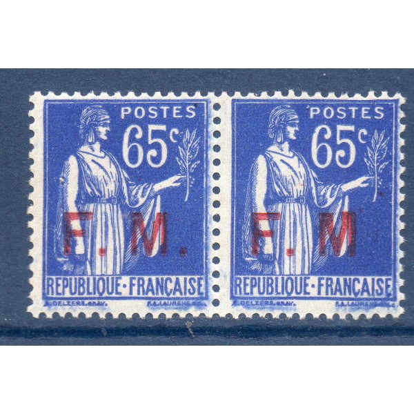 Timbre Franchise Militaire Yvert 8a paix M sans point