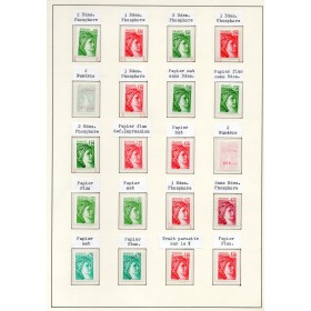 lot 3 de variétés de Timbres France Sabine neufs**