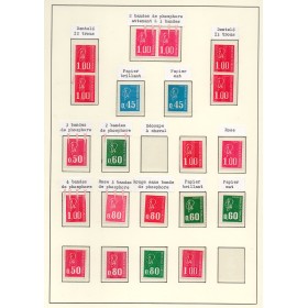 lot 5 de variétés de Timbres France Bequet neufs**