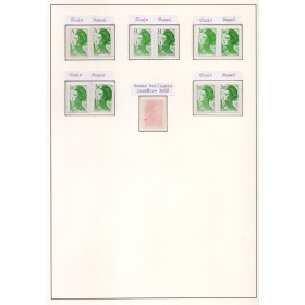 lot 8 de variétés de Timbres France marianne liberté diverses couleurs neufs**