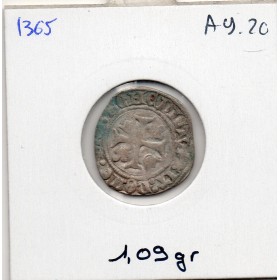 Liard au Dauphin Saint-Lo Charles VIII (1488) TB