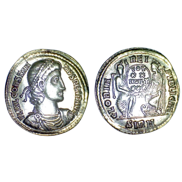 Solidus Constance II (355), RIC.1 GLORIA REIPVBLICAE, Sirmium