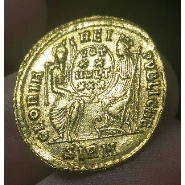 Solidus Constance II (355), RIC.1 GLORIA REIPVBLICAE, Sirmium