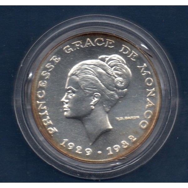 Monaco Essai Argent Grace Kelly 10 Francs 1982 FDC, Gad.158