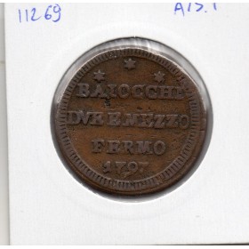 Vatican Pie VI 2 1/2 Baiocchi 1797 TTB, KM.2.1 Fermo