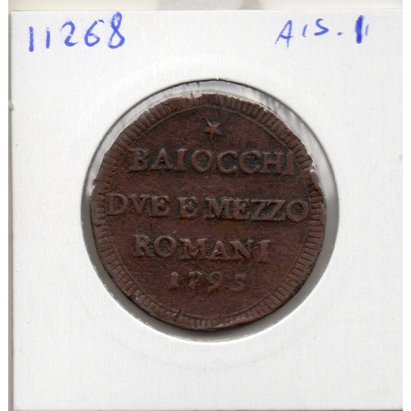 Vatican Pie VI 2 1/2 Baiocchi 1795 TB, KM 1237 Rome