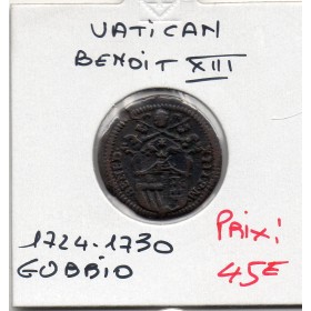 Vatican Gubbio Benoit XIII quattrino 1724-1730 TTB, KM absent