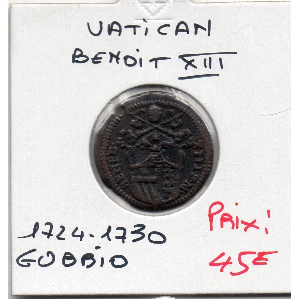 Vatican Gubbio Benoit XIII quattrino 1724-1730 TTB, KM absent