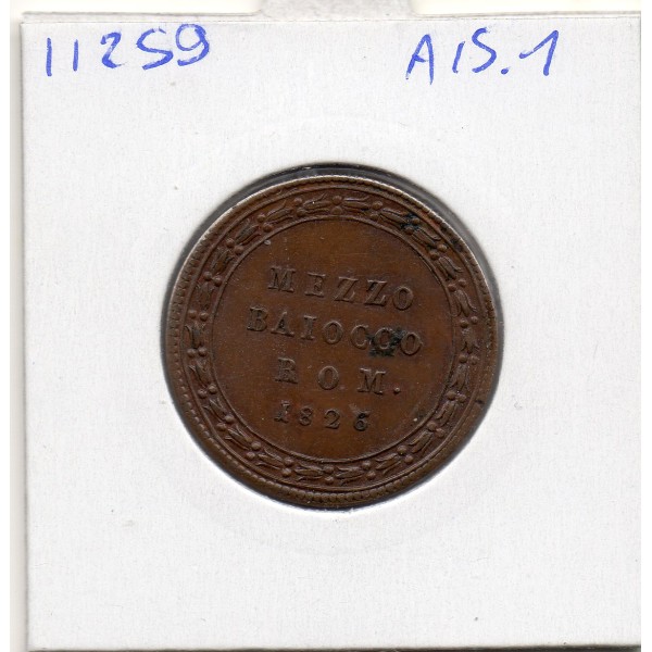 Vatican Rome Leon XII 1/2 Baiocco 1826 Sup, KM.1296