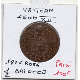 Vatican Rome Leon XII 1/2 Baiocco 1826 Sup, KM.1296