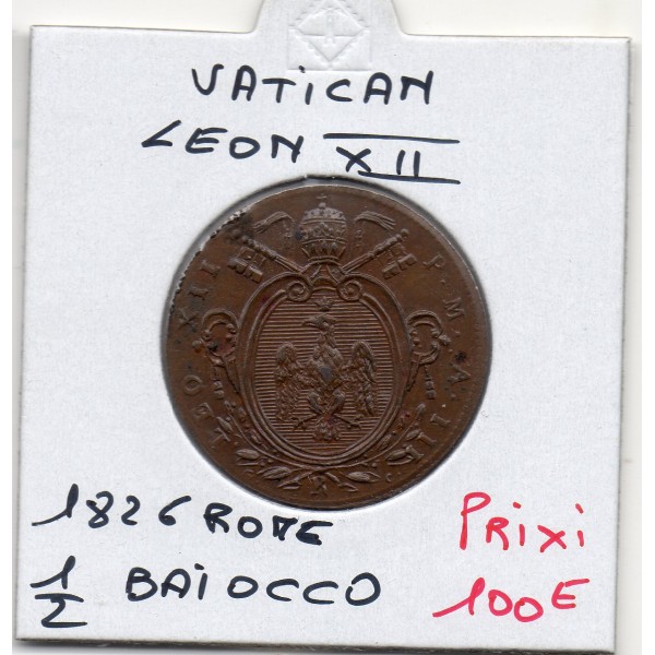 Vatican Rome Leon XII 1/2 Baiocco 1826 Sup, KM.1296