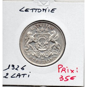 Lettonie 2 lati 1926 Sup, KM.8 armoirie