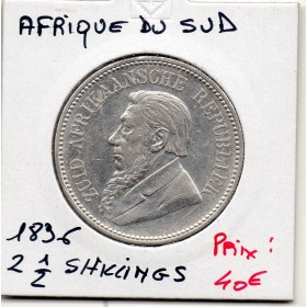 Afrique du sud 2 1/2 shillings 1896 TTB+ KM.7 Paul Kruger
