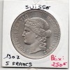 Suisse 5 francs 1907 Sup, KM.34 Tête de Helvetia