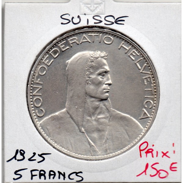 Suisse 5 francs 1925 Sup, KM.37 grand module