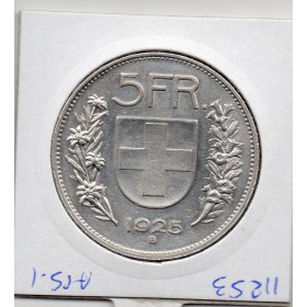 Suisse 5 francs 1925 Sup, KM.37 grand module